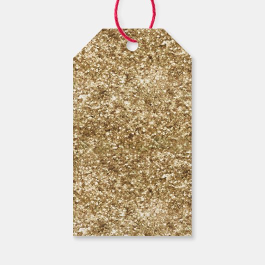 Gold Sparkle Glitter Cadeaulabel (Achterkant)