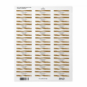 Gold Sparkle Glitter en White Custom Adresetikette Etiket (Full Sheet)