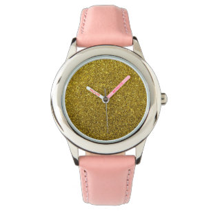 Gold Sparkle Glitter Horloge