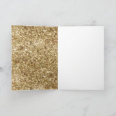 Gold Sparkle Glitter Kerstmis Kaart (Binnen)