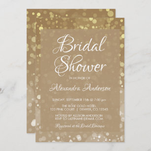 Gold Sparkle Glitter Licht Vrijgezellenfeest Kaart