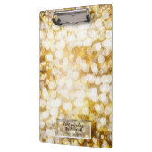 Gold Sparkle Glitter Lights Chic Glam - speciaal a Klembord (Links)