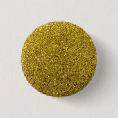 Gold Sparkle Glitter Ronde Button 3,2 Cm (Voorkant)