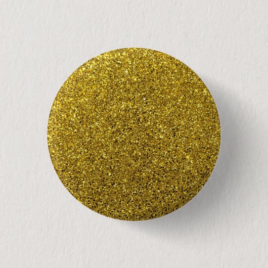 Gold Sparkle Glitter Ronde Button 3,2 Cm (Voorkant)