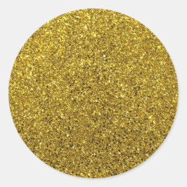 Gold Sparkle Glitter Ronde Sticker