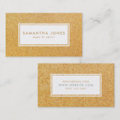 Gold Sparkle Glitter Simple Modern make up Artist Visitekaartje (Voorkant / Achterkant)