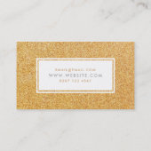 Gold Sparkle Glitter Simple Modern make up Artist Visitekaartje (Achterkant)