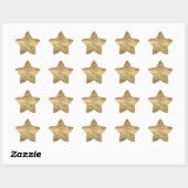 Gold Sparkle Glitter Ster Sticker (Vel)
