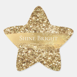 Gold Sparkle Glitter Ster Sticker