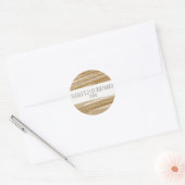 Gold Sparkle Glitter & White Party Modern Favor Ronde Sticker (Envelop)