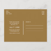 Gold Sparkle Glitter White Save the Date Briefkaar Aankondigingskaart (Achterkant)