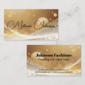 Gold Sparkle Glow en Dust Visitekaartje (Voorkant / Achterkant)