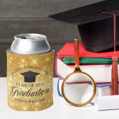 Gold Sparkle Graduation Party gepersonaliseerd 202 Blikjeskoeler