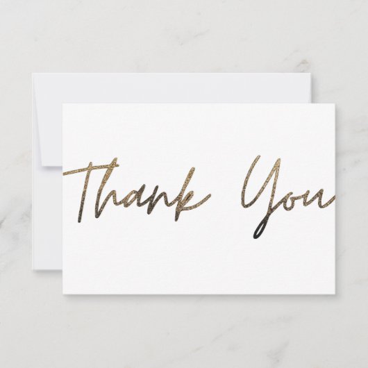 Gold Sparkle - Hartelijk dank Bedankkaart (Voorkant)