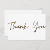 Gold Sparkle - Hartelijk dank Bedankkaart (Voorkant / Achterkant)