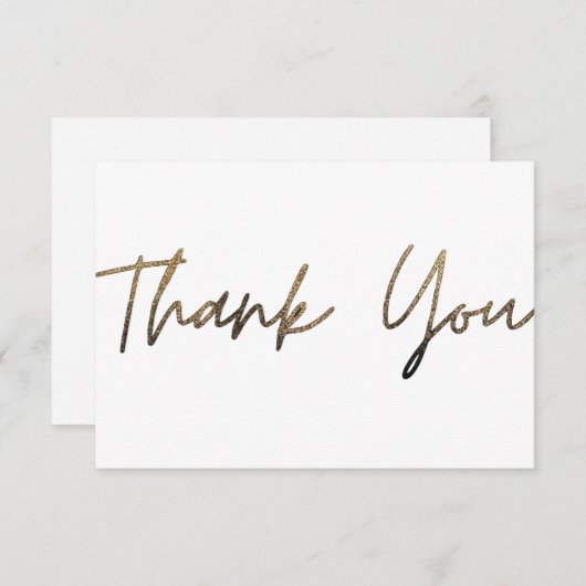 Gold Sparkle - Hartelijk dank Bedankkaart (Voorkant / Achterkant)