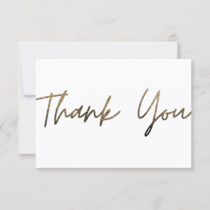 Gold Sparkle - Hartelijk dank Bedankkaart