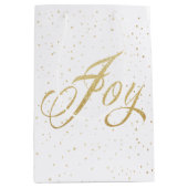 Gold Sparkle Joy-kerstcadeau Medium Cadeauzakje (Voorkant)
