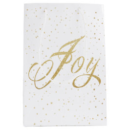 Gold Sparkle Joy-kerstcadeau Medium Cadeauzakje