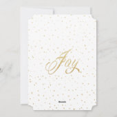 Gold Sparkle Joy-kerstfotokaarten Feestdagenkaart (Achterkant)