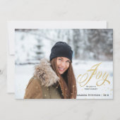 Gold Sparkle Joy-kerstfotokaarten Feestdagenkaart (Voorkant)