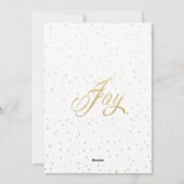 Gold Sparkle Joy-kerstfotokaarten Feestdagenkaart (Achterkant)