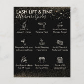 Gold Sparkle Lash Lift Tint-nazorgbudget Flyer (Achterkant)