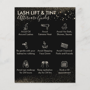 Gold Sparkle Lash Lift Tint-nazorgbudget Flyer