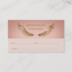 Gold Sparkle Lashes Afspraak Herinnering Roze Visitekaartje