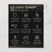 Gold Sparkle Led Light Therapy aftercare Budget Flyer (Achterkant)