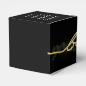 Gold Sparkle look Bokeh Believe Kerstmis Bedankdoosjes (Achterkant)