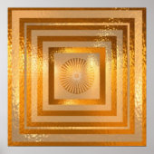 GOLD Sparkle Mandala Poster (Voorkant)