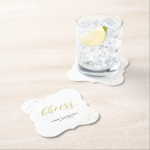 Gold Sparkle Modern Adult Birthday Party Kartonnen Onderzetters (Insitu)