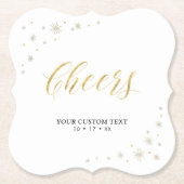 Gold Sparkle Modern Adult Birthday Party Kartonnen Onderzetters (Voorkant)