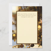 Gold Sparkle Modern Classic Photo Holiday Card Feestdagenkaart (Achterkant)