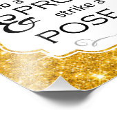 Gold Sparkle Photo Booth Vrijgezellenfeest Wedding Foto Afdruk (Hoek)