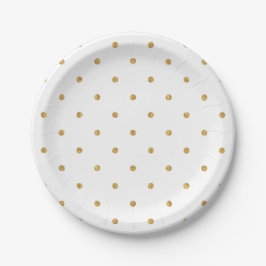 Gold Sparkle Polka Dot Paper Bord