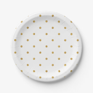 Gold Sparkle Polka Dot Paper Bord