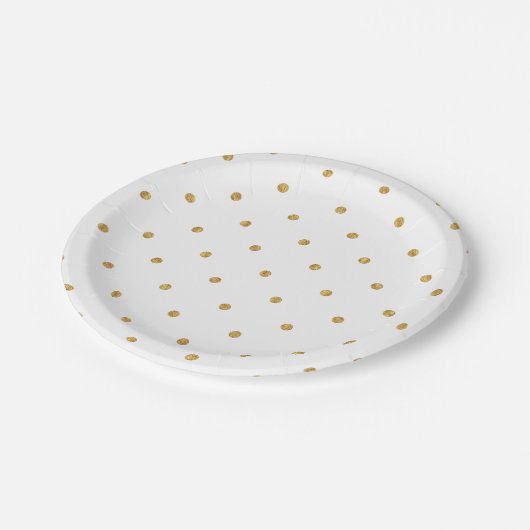 Gold Sparkle Polka Dot Paper Bord (Gekanteld)