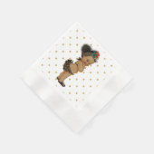 Gold Sparkle Polka Dot Paper Napkin  Baby Servet (Hoek)