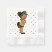 Gold Sparkle Polka Dot Paper Napkin  Baby Servet (Voorkant)