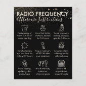 Gold Sparkle Radio Frequency Skin Aftercare Budget Flyer (Achterkant)