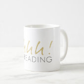 Gold Sparkle Shhh! Ik leest koffie-Mok Koffiemok (Voorkant rechts)