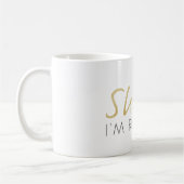 Gold Sparkle Shhh! Ik leest koffie-Mok Koffiemok (Links)
