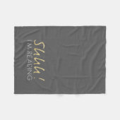 Gold Sparkle Shhh! Ik leest vlinderbak Fleece Deken (Voorkant (Horizontaal))