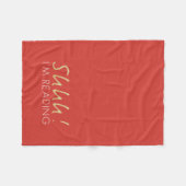 Gold Sparkle Shhh! Ik leest vlinderbak Fleece Deken (Voorkant (Horizontaal))