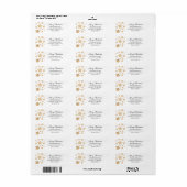 Gold sparkle Star Kerstmis Vakantie wit Etiket (Full Sheet)