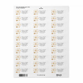 Gold sparkle Star Kerstmis Vakantie wit Etiket (Full Sheet)