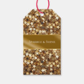 Gold Sparkle Stars Cadeaulabel (Voorkant)