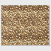 Gold Sparkle Stars Cadeaupapier (Vlak)